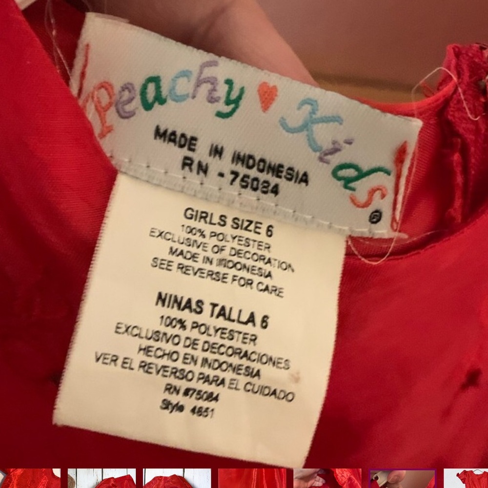 PEACHY GIRL Red Formal Dress Size 6 - Picture 10 of 12